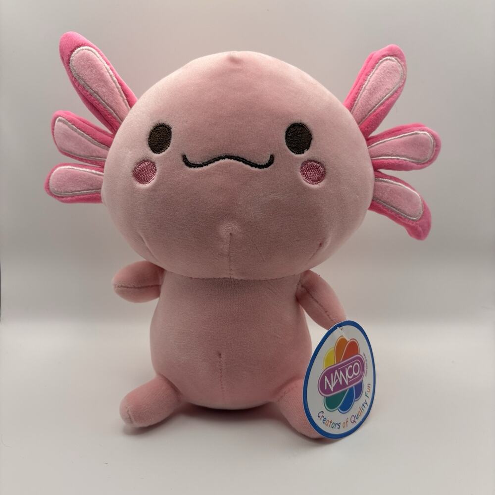 NEW Nanco Adorable Pink Axolotl 8.5” Plush Stuffed Animal Toy